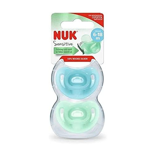 Chupetes SENSITIVE Soft Silicone T2 6-18m (2ud) NUK