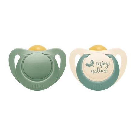 Chupetes NUK For Nature látex 18-36 meses T3 pack 2 ecológicos caucho natural