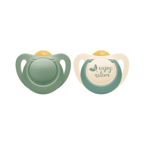 Chupetes NUK For Nature látex 18-36 meses T3 pack 2 ecológicos caucho natural