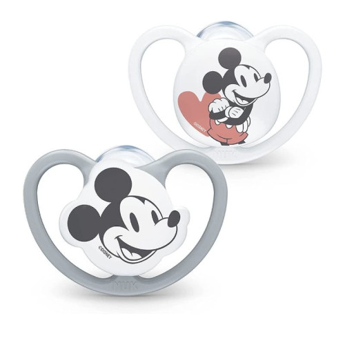 Chupetes Disney Baby Space Mickey 18-36 (2ud) silicona.Nuk