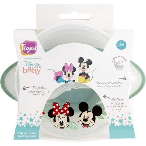 Bol Mickey/Minnie con ventosa. Tigex