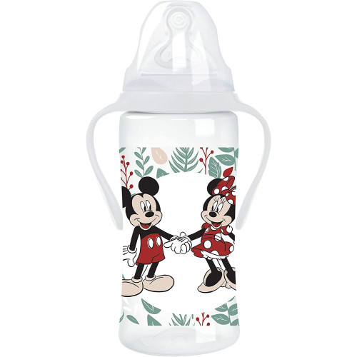 Biberón Mickey/Minnie tetina anatómica silicona con asas 360ml. Tigex