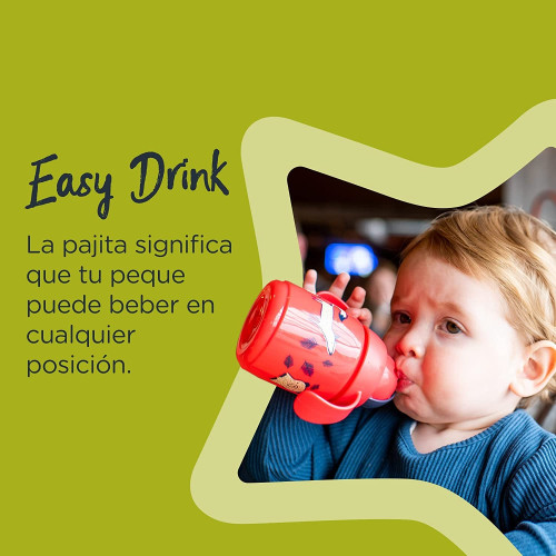 Vaso de aprendizaje con pajita 300ml . Tommee Tippee