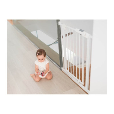 Puerta de Seguridad Olmitos Metal White Ajustable 75-80 cm Doble Cierre