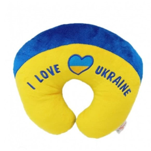 Almohada para viaje “I LOVE UKRAINE”. Elfiki