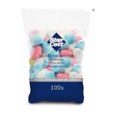 Bolas de algodón colores 100 uds. Star Cott