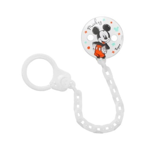 Cadenita sujeta chupetes Mickey. Tigex