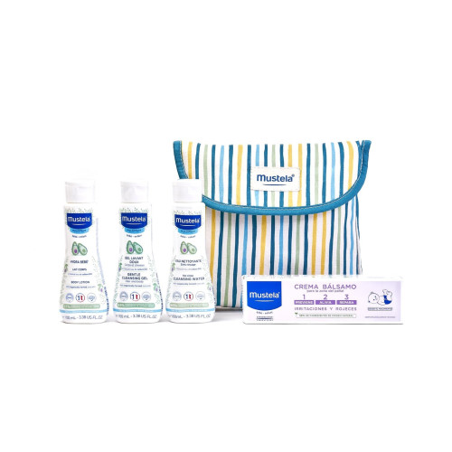 Neceser Mustela Little Moments 4 Productos | Kit Básico Bebé Mustela