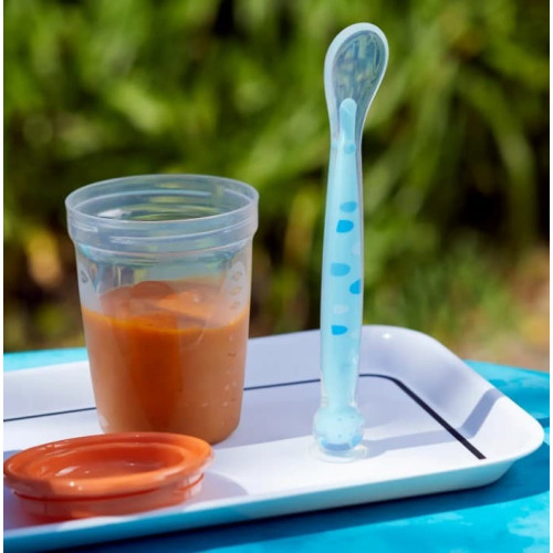 Cuchara de silicona con ventosa. Tigex