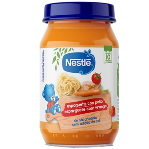 Potito espaguetis con pollo 190g. Nestle