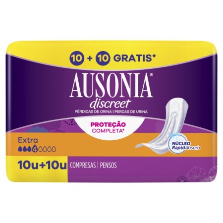 Compresas incontinencia10 uds +10 gratis....