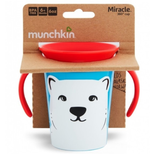Taza antigoteo Miracle 360º WildLove 175ml Oso Polar. Munchkin