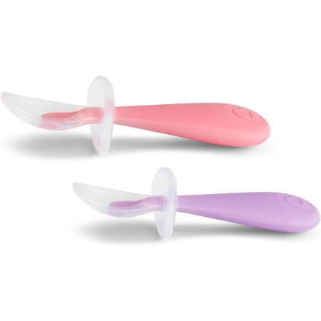 Pack cucharas aprendizaje de silicona Gentle 2 ud. Munchkin
