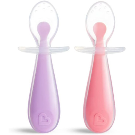 Pack cucharas aprendizaje de silicona Gentle 2 ud. Munchkin