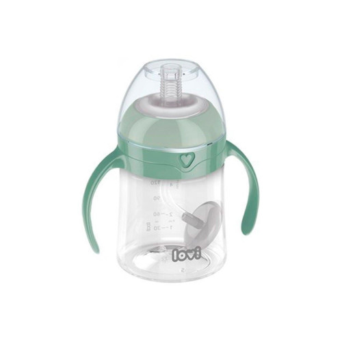 Primera taza con pajita lastrada y asas 150ml. Lovi