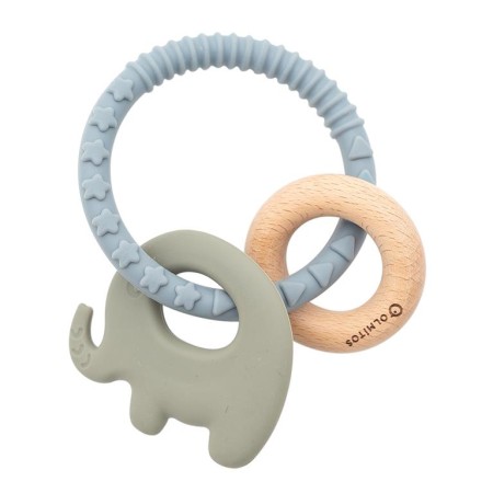 Mordedor sensorial elefante silicona y haya....