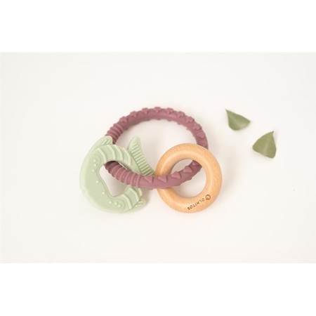 Mordedor sensorial Pez silicona y haya. Olmitos