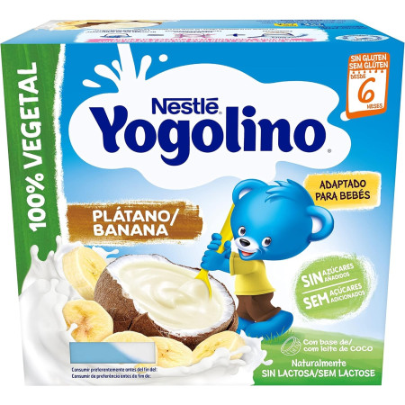 Yogolino con Coco y Plátano 4x90gr. Nestle