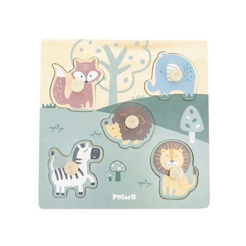 Juguete de madera puzzle de animales. PolarB