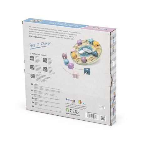 Juguete de madera reloj de formas. PolarB