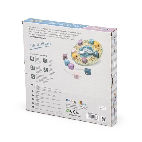 Juguete de madera reloj de formas. PolarB