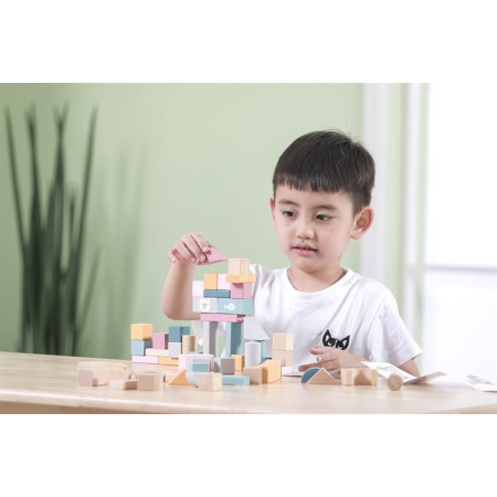 Juguete de madera cubo de 60 piezas. PolarB
