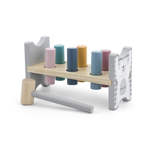 Juguete de madera banco con martillo. PolarB