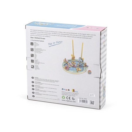 Juguete de madera pesca con estanque magnético....