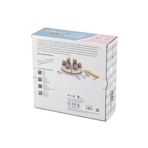 Juguete de madera tarta de cumpleaños. PolarB