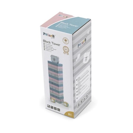 Juguete de madera torre de bloques. PolarB