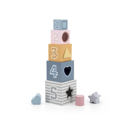 Juguete de madera bloques apilables. PolarB