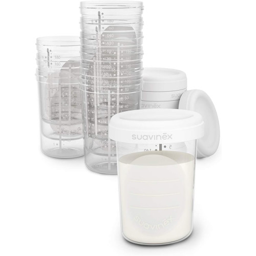 Tarritos de almacenaje de leche materna (10ud). Suavinex