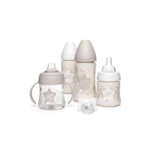 Pack biberones Little Star silicona. Suavinex