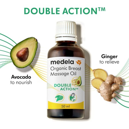 Aceite orgánico para masaje de pecho 50ml. Medela