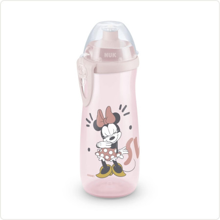 Botella aprendizaje NUK Sport Cup Mickey Minnie 450ml 24m+ antigoteo silicona