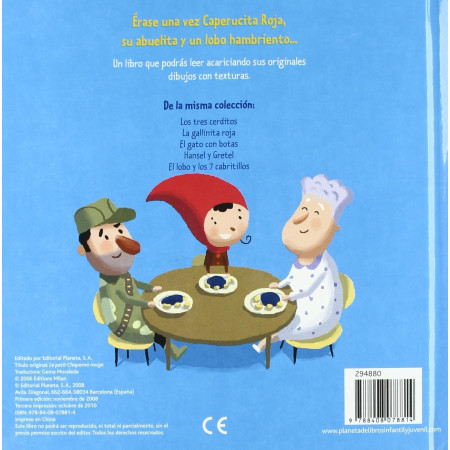 Caperucita roja con texturas. Timunmas