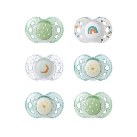 Pack de 6 Chupetes 18-36 Noche . Tommee Tippee
