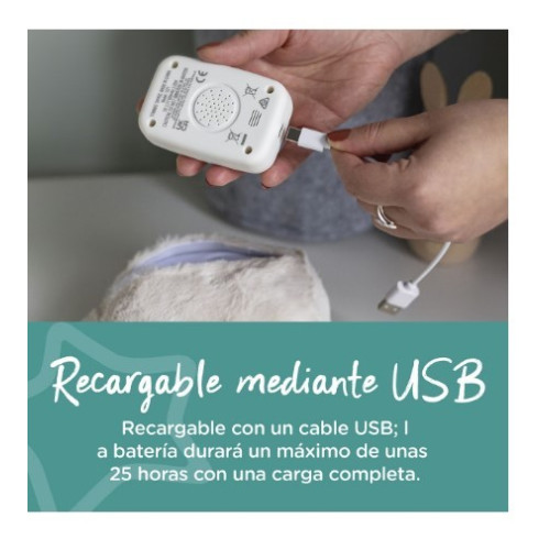 Peluche duerme bebés con 6 melodías y sensor de llanto. Tommee Tippee