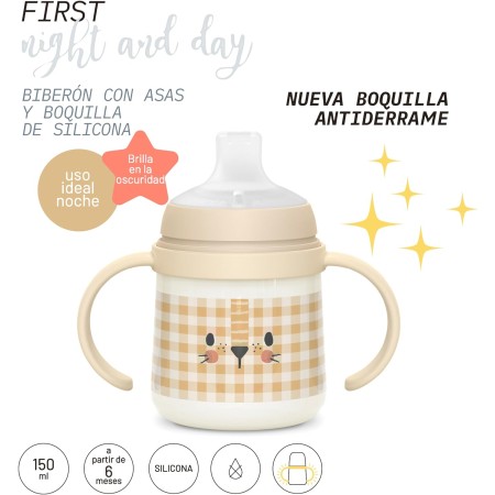 Vaso de aprendizaje antiderrame que brilla en...