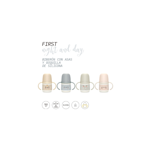 Vaso de aprendizaje antiderrame que brilla en la oscuridad con boquilla de silicona 150ml. Suavinex