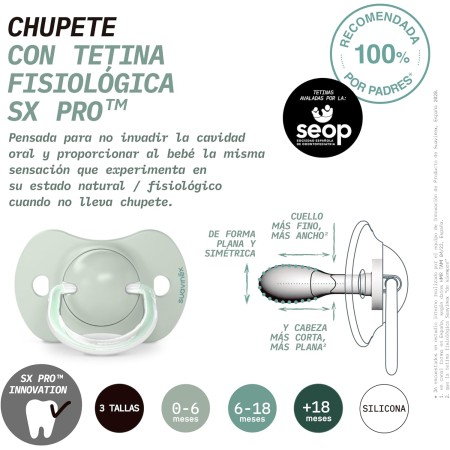 Pack de 2 Chupetes con Tetina fisiológica de...