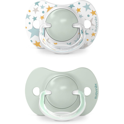 Pack de 2 Chupetes con Tetina fisiológica de Silicona SX Pro (6-18). Suavinex