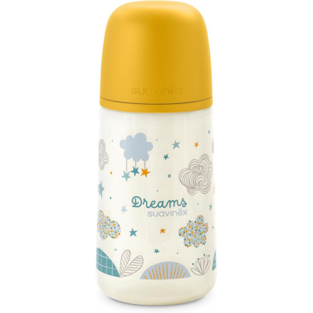 Biberón Suavinex 270 ml tetina anatómica silicona flujo medio anticólico | Biberón bebé
