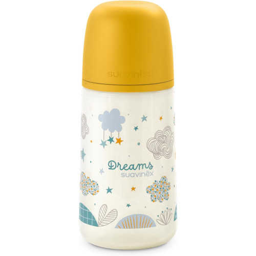 Biberón Suavinex 270 ml tetina anatómica silicona flujo medio anticólico | Biberón bebé