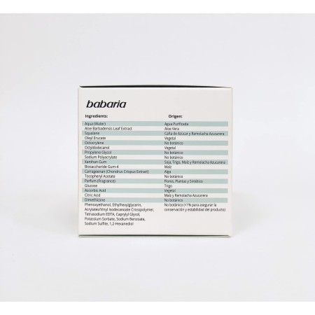 Crema facial hidratante con Aloe Vera 24H...