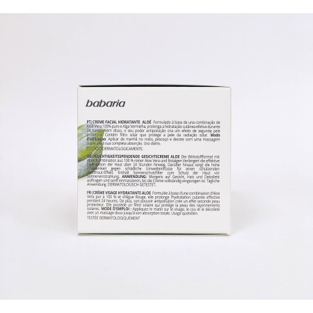 Crema facial hidratante con Aloe Vera 24H...