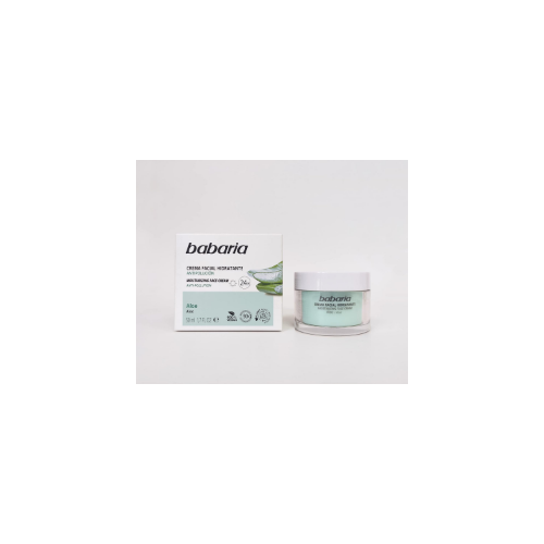 Crema facial hidratante con Aloe Vera 24H. Babaria