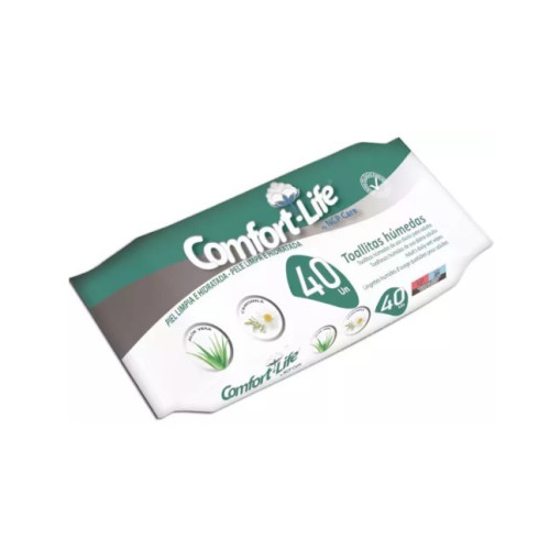 Toallitas Húmedas Comfort Life para Adultos 40 Uds