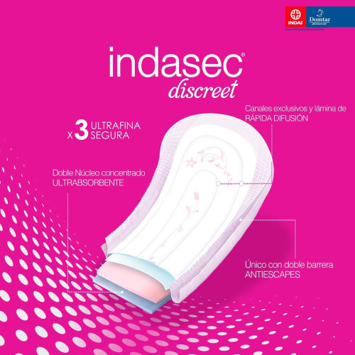 Compresas Indasec Discreet Extra. (10uds)
