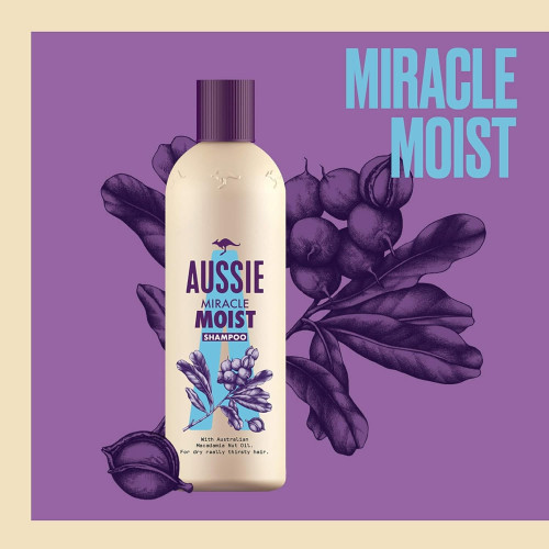 Champú Miracle Moist hidratante para pelo seco  300ml. Aussie